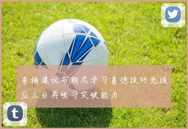 夸梅建议布朗尼学习基德技巧先适应三分再练习突破能力
